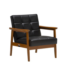 가리모쿠60 k chair one seater coal black -leather,가리모쿠60